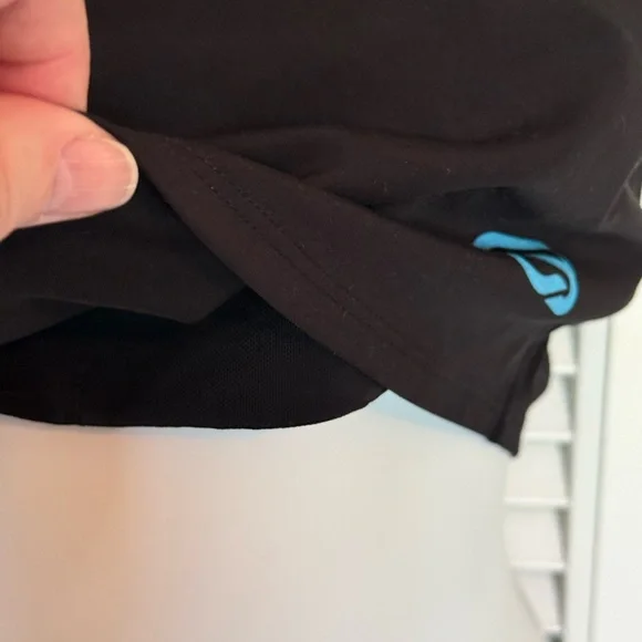 CycleBar Glyder Black Sports bra with blue Logo - Picture 3 of 3